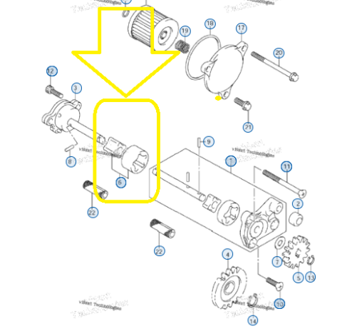 ROTOR POMPA ULEI SUZUKI LT-R 450 2006-2009 / RM-Z 250 2020-2026 [1]