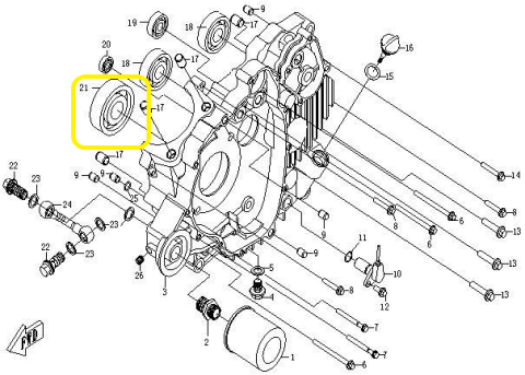 RULMENT AMBIELAJ CFMOTO 500 , 625 2007-2014 [1]
