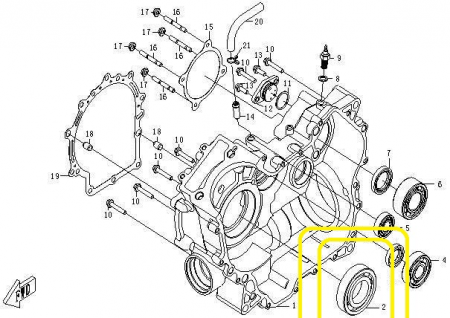 RULMENT AX OALA AMBREAJ / RULMENT AMBIELAJ CFMOTO 500 / 625 / 800 X8 / 820  2007-2016 [2]