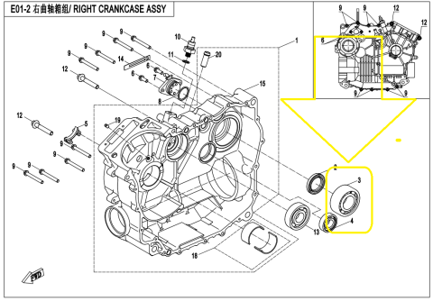 RULMENT AX VARIATOR CFMOTO 400/500/600/800/820/1000 ATV/SSV/UTV 07-26 [1]