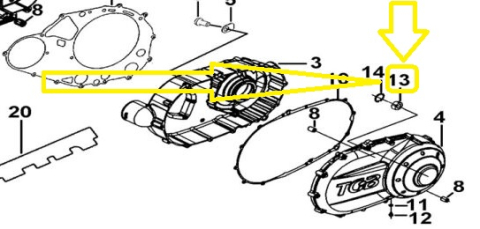 RULMENT AX VARIATOR TGB BLADE / TARGET 425/525/550/600 [1]