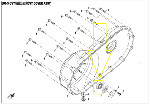 RULMENT CAPAC AMBREIAJ ( CVT ) CF MOTO 500/600/625/800 ( IN CAPACU CVT ) [1]