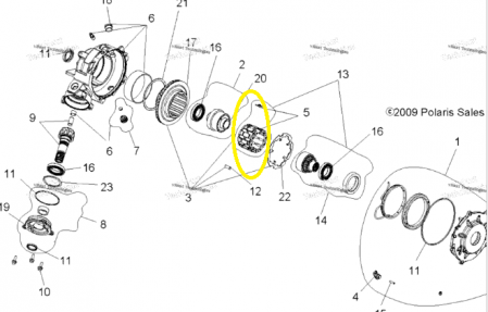 RULMENT MAGNETIC GRUP FATA POLARIS SPORTSMAN 500 600 700 800 Ranger 2004-2009 [3]