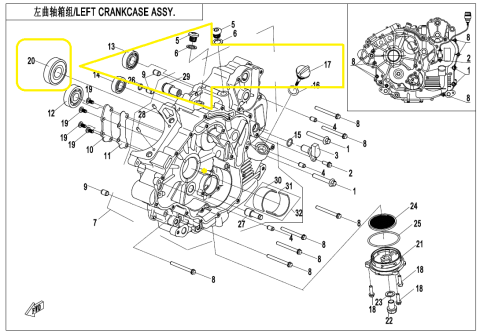 RULMENT MOTOR AX ECHILIBRATOR CFMOTO ATV/SSV/UTV 400/450/520/550/625 2014-2023 [1]