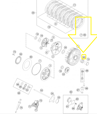 RULMENT OALA AX AMBREIAJ KTM / HUSQVARNA / HUSABERG 1995-2023 [1]