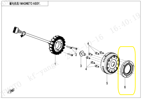 RULMENT PORNIRE CFMOTO CFORCE 850/1000 GEN 3 , ZFORCE Z10 , UFORCE U10 2024-2027 [1]