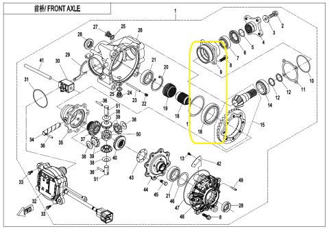RULMENT SUSTINERE COS SATELITI DIFERENTIAL FATA ATV/SSV/UTV 2016-2026 [2]