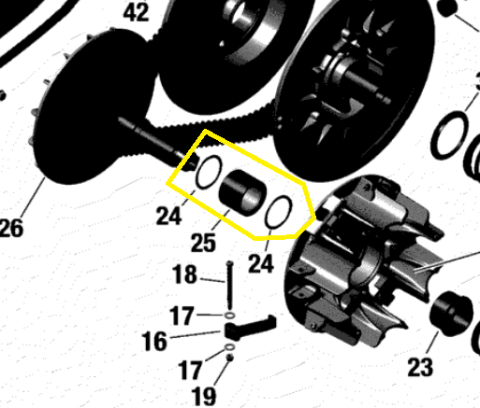RULMENT VARIATOR CAN-AM SSV/UTV + ATV CAN-AM OUTLANDER G3 [2]