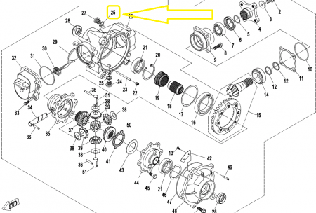 SAIBA ( GARNITURA BUSON ) DIFERENTIAL FATA / SPATE CFMOTO ATV/UTV/SSV M14 [1]