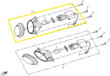 SEMNALIZARE DREAPTA CFMOTO 500 X5 2008-2015 [2]