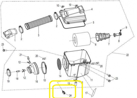 SENZOR TEMPERATURA AER ADMISIE CFMOTO CFORCE / ZFORCE / UFORCE 500 / 625 2010-2016 [2]