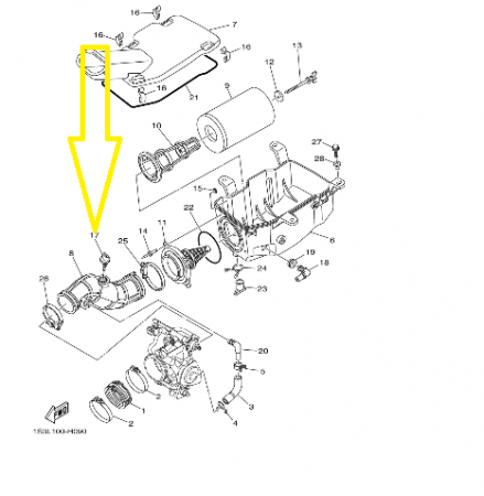 SENZOR TEMPERATURA ADMISIE AER Grizzly/Kodiak 700 / WR250R / KODIAK 700 [1]