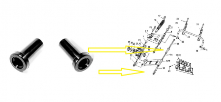 Suspensie si cadru - SET BUCSE FUZETA SPATE BRAT-CADRU LINHAI 400 / 500 / 550 / 570