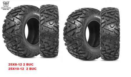Anvelope ATV - SET CAUCIUCURI FATA -SPATE CFMOTO 25X8-12 25X10-12  BULLDOG / MAXXIS BIG HORN