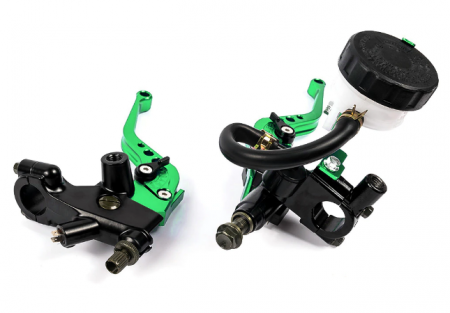 SET MANETE MOTO UNIVERSALE AMBREIAJ CABLU SI FRANA HIDRAULICA  BORCAN LICHID PLASTIC