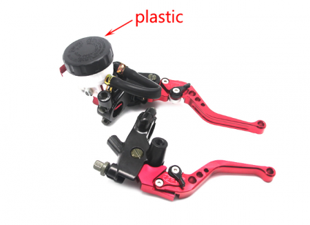 SET MANETE MOTO UNIVERSALE AMBREIAJ CABLU SI FRANA HIDRAULICA  BORCAN LICHID PLASTIC