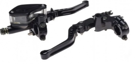 Manete - SET MANETE MOTO UNIVERSALE NEGRE POMPA FRANA+MANETA AMBREAJ