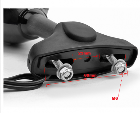 OGLINZI MOTO UNIVERSALE CU SEMNALIZARI INCLUSE (PRINDERI IN CARENA) CBR 125/500/600 NINJA 250 /YAMAHA YZF R1 / R6 [5]