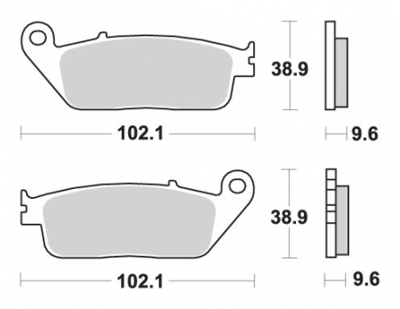 Placute frana - SET PLACUTE FRANA DAELIM 125 / 250 HONDA CBR 1000 , DN 680 VFR 950