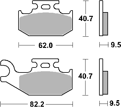 SET PLACUTE FRANA FATA CAN-AM RENEGADE / OUTLANDER BOMBARDIER [1]