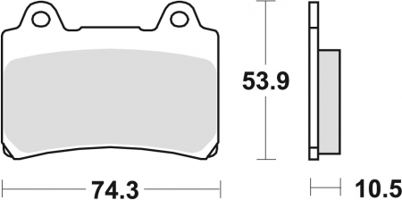 ATV-uri (Piese) - Set placute frana SINTER STREET YAMAHA SRX 600 88-95, FZ 750 89-94, XV 750 92-94, TDM 850 91-96, FJ 1200 88-97, XVZ 1300 4, XVZ 1300 4, XVZ 1300 4 FAȚĂ / SPATE