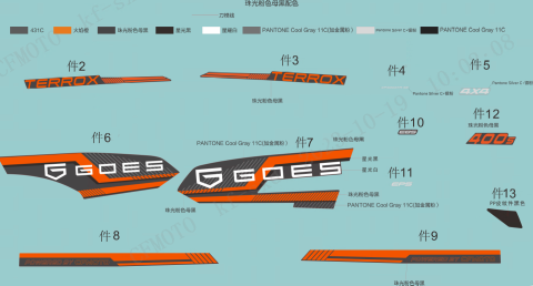 GOES - SET STICKERE ATV GOES TERROX 400 S
