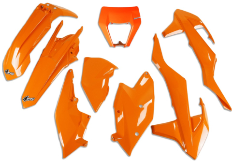 Carene - SET UFO PLASTIC (KIT COMPLET) KTM EXC TPI / EXC-F '17-'19 CU CAPAC LĂMPĂ
