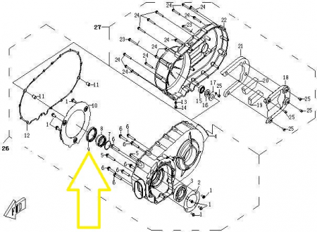 SIMERING AX AMBREIAJ CFMOTO 500 / 600 / 625  2007-2016 [1]