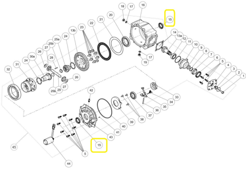 SIMERING DIFERENTIAL SPATE SEGWAY SNARLER AT6 T3B / E5 , Fugleman UT6 , Snarler AT6 S E5 [2]