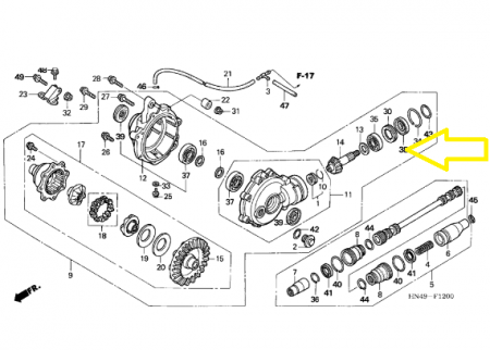SIMERING GRUP FATA PINION ATAC HONDA TRX350 02-06 [1]