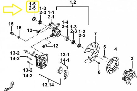 SIMERING INTERIOR RULMENT FUZETA FATA TGB 325 / 425 / 525 / 550 / 600 [2]