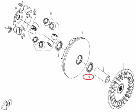 SIMERING AX VARIATOR TURATIE CFMOTO 500 / 625 2007-2016 ATV/UTV/SSV [2]