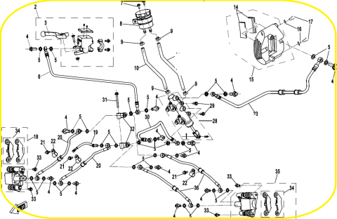 SISTEM COMPLET FRANA CFMOTO CFORCE 400/450/520/550 2015-2019 [2]