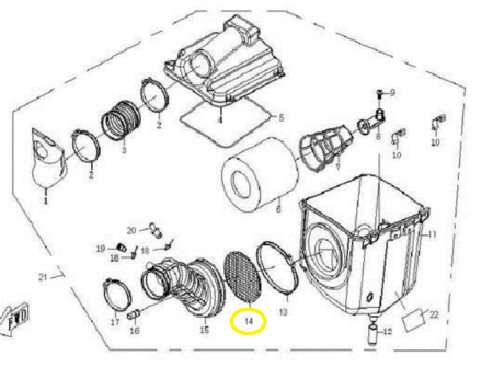 SITA CARCASA FILTRU AER CFMOTO 500 / 625  / LINHAI 500  2011-2016 [1]