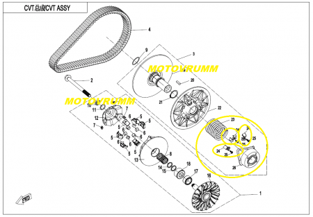 SLIDER FULIE SECUNDARA CF MOTO 400/450/520/550/625 [1]