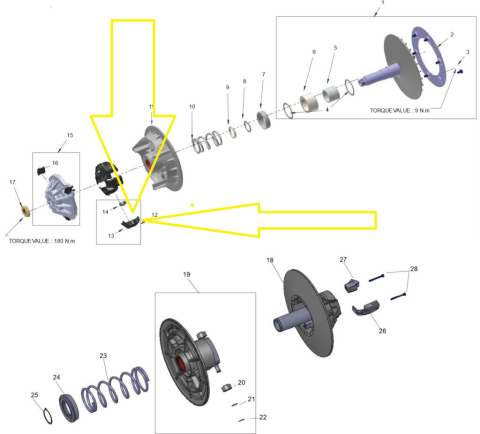 SLIDER VARIATOR PRIMAR SEGWAY AT5 / SNARLER AT6 [2]