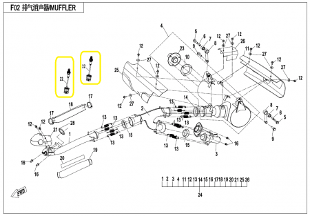 SENZOR OXIGEN EVACUARE CFMOTO CFORCE / UFORCE / ZFORCE 800 / 820 / 850 / 1000 [3]