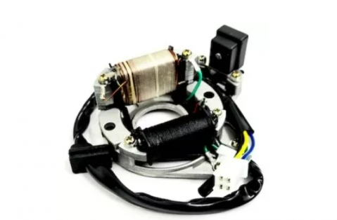 Aprindere - STATOR APRINDERE ATV 2 BOBINE SI SENZOR DE SCANTEIE  PLATOU SEMIROTUND