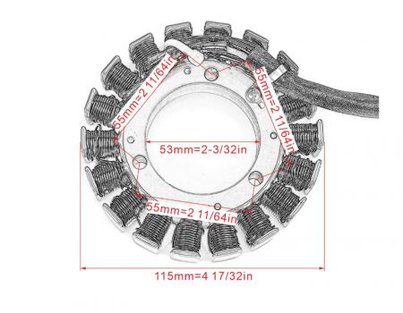 STATOR ARCTIC CAT 350 / 400 / 450 / 550  2008-2017 [3]