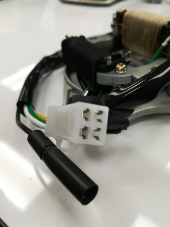 STATOR APRINDERE ATV 2 BOBINE SI SENZOR DE SCANTEIE  PLATOU SEMIROTUND [2]