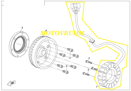 STATOR MAGNETOU CFMOTO 800/850/1000 EFI  EPS 120MM [2]