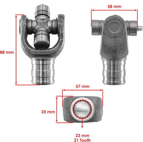 SUPORT CRUCE CARDAN PENTRU CARDAN FATA YAMAHA  YFM 350 / 400  KODIAK , GRIZZLY , BIG BEAR  94-14 [1]