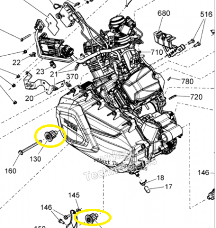 SUPORT MOTOR ORIGINAL BRP CAN-AM G1/G2 400/450/500/570/650/800/850/1000 [2]