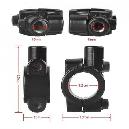 SET SUPORT OGLINZI CU PRINDERE PE GHIDON UNIVERSALE FILET M10 / M8 [3]