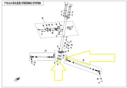 SUPORT RULMENT COLOANA DIRECTIE CFMOTO 400/450/520/550/600/800/820/850/1000 2013-2026 [2]