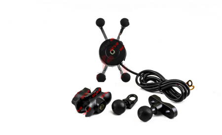 Suport telefon - SUPORT TELEFON PENTRU GHIDON MOTO / ATV PRINDERI DIVERSE CU MUFA USB