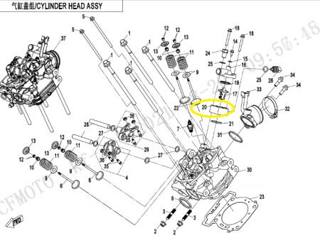 SUPORT TERMOSTAT CFMOTO 400 / 450 / 520 / 625 TOURING / U FORCE 600 2015-2023 [2]