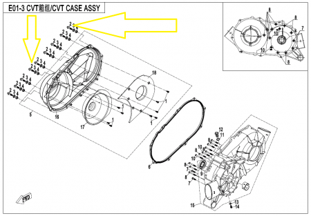 SURUB CAPAC TRANSMISIE CFMOTO ATV / UTV / SSV 800AU-2A / 850 / 1000 [2]