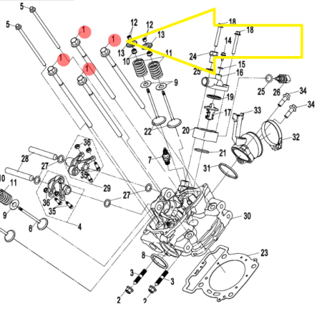 SURUB CHIULASA CFMOTO ATV/SSV/UTV 520/550/600/625 2015-2026 [2]
