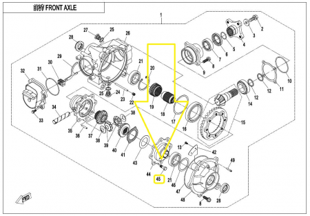 SURUB GRUP FATA / PRINDERE CARDAN CFMOTO M8X1 [1]